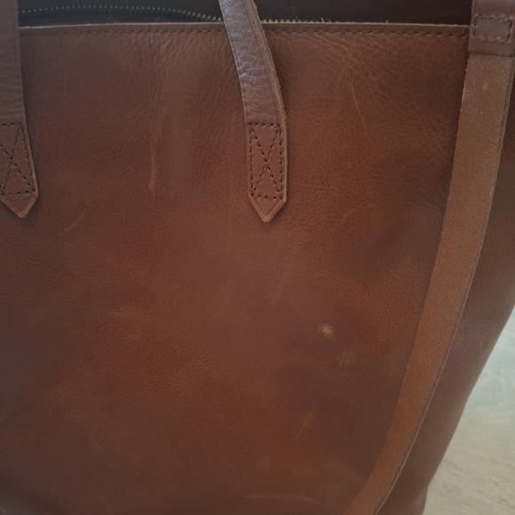Madewell Chestnut Leather Tote - Picture 2 of 6